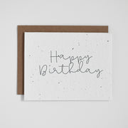 Cursive Happy Birthday - Plantable Greeting Card - April Layne Boutique