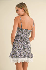 Eyelet Lace Floral Minidress