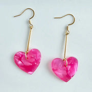 Pink Heart Earrings