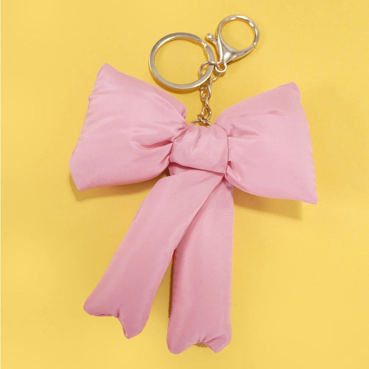 Pink Puffy Bow Purse Charm
