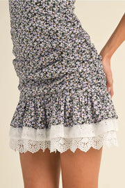 Eyelet Lace Floral Minidress