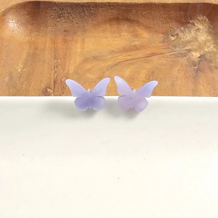 Lavender Butterfly Earrings