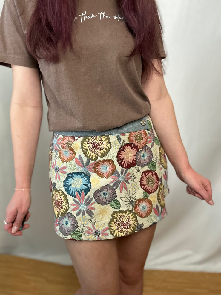 Floral Wrap Skort