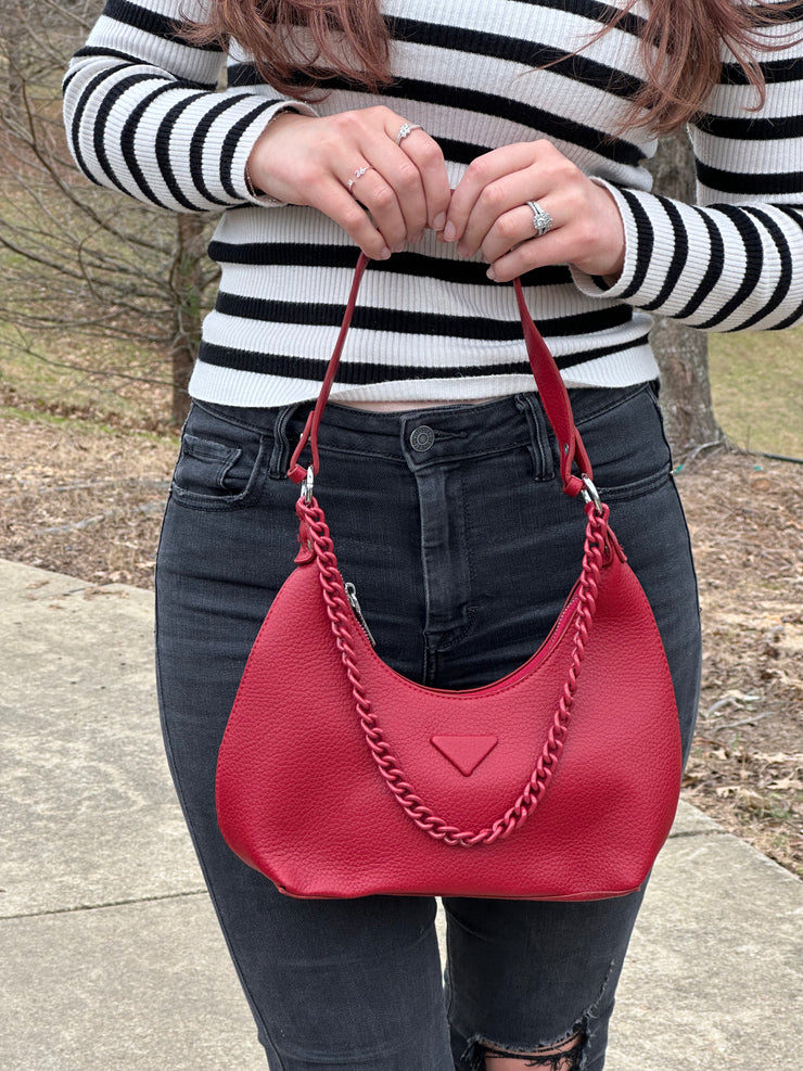 Burgundy Chain Purse