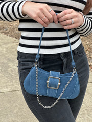 Denim Buckle Purse