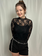 Black High Waisted Dressy Shorts