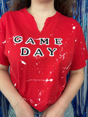 Red Splatter Game Day Tee