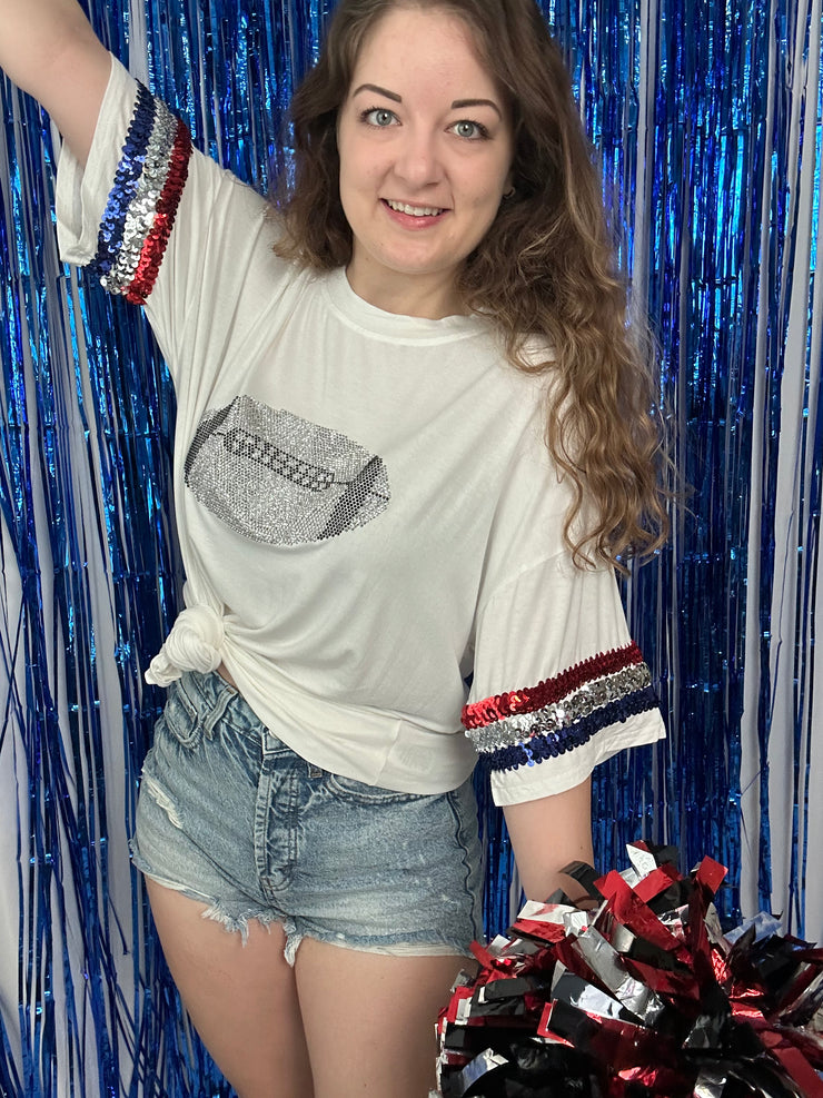 Bedazzled Football T-Shirt Dress