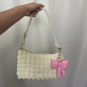 Pink Puffy Bow Purse Charm