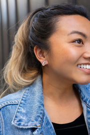 Glitter Football Earrings