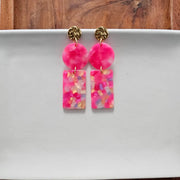 Pink & Gold Party Earrings