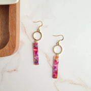 Gold Paradise Pink Earrings