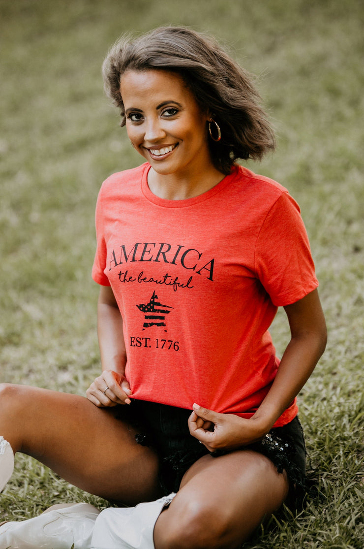 America the Beautiful Graphic Tee - April Layne Boutique